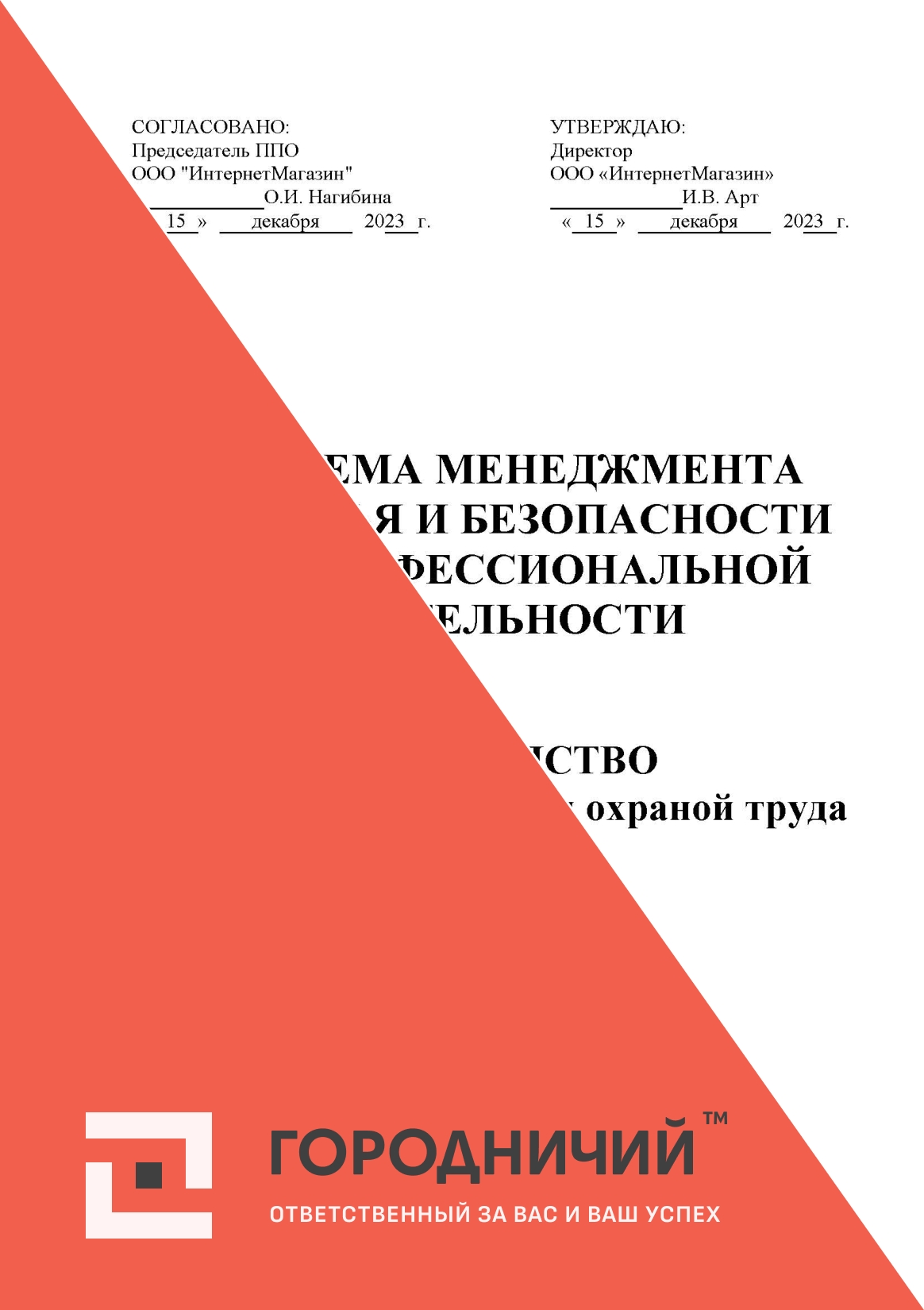 Руководство по системе управления охраной труда