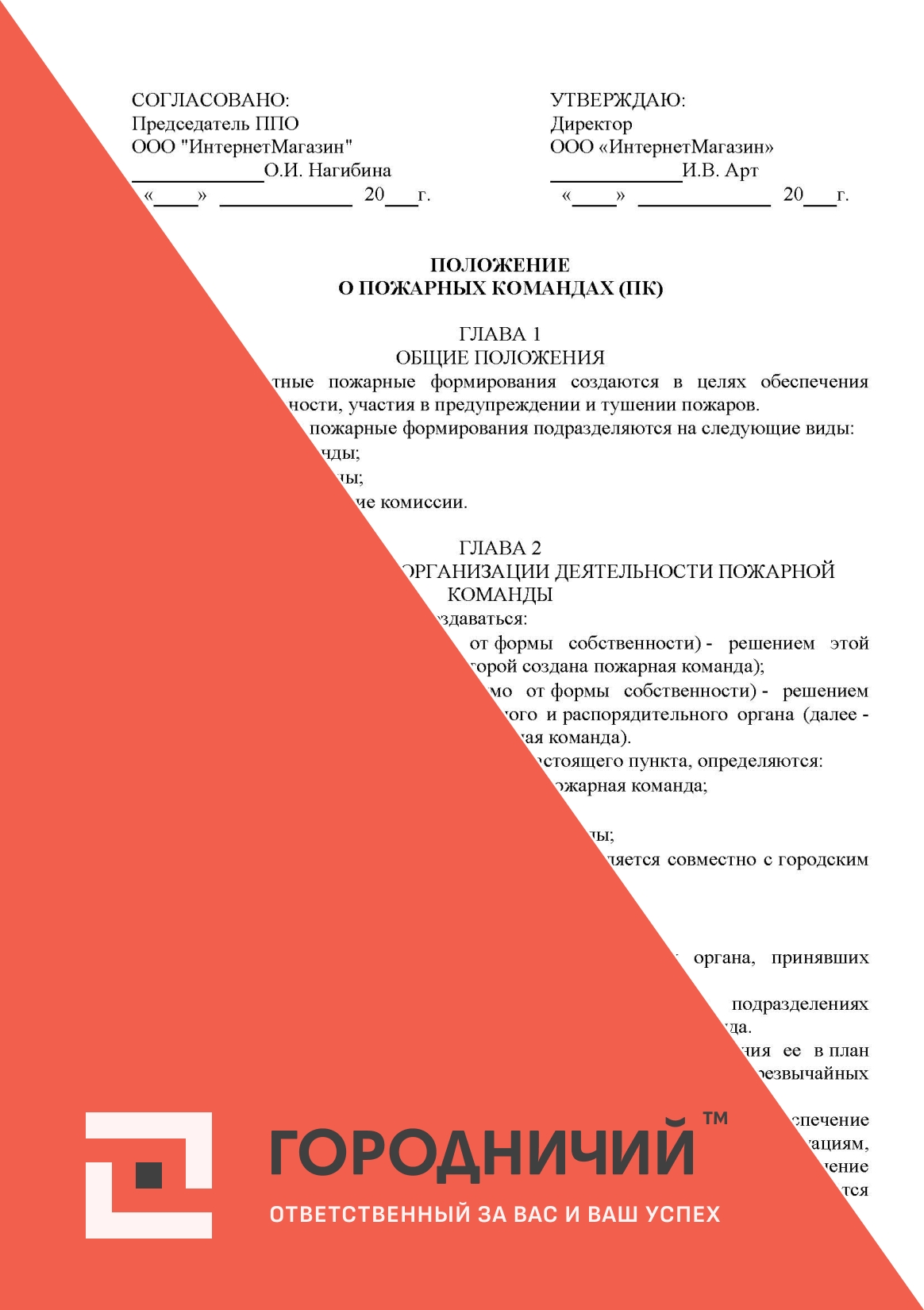 Положение о пожарных командах